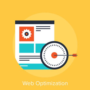Web optimizasyonu düz tasarım konsepti vektör çizim.