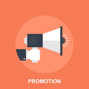 Promosyon düz tasarım konsepti vektör çizim.
