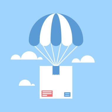 teslim düz tasarım konsepti tasarlamak vektör çizim.