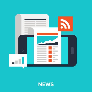 haber düz tasarım konsepti tasarlamak vektör çizim.