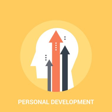 Abstract vector illustration of personal development icon concept clipart