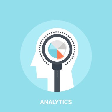 Analytics simgesi kavramı soyut vektör çizim