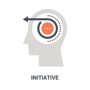 Girişimi simgesi kavramı soyut vektör çizim