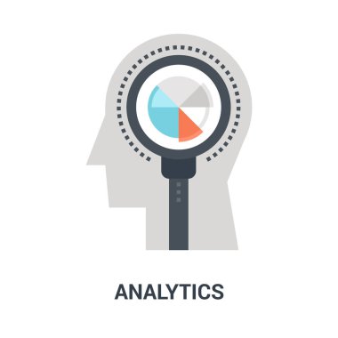 Analytics simgesi kavramı soyut vektör çizim