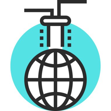 Modern düz vektör çizim simgesi tasarım konsepti. Mobil cihazlar için simge ve web grafik. Düz sembol, logo yaratıcı kavramı. Basit ve temiz düz piktogram