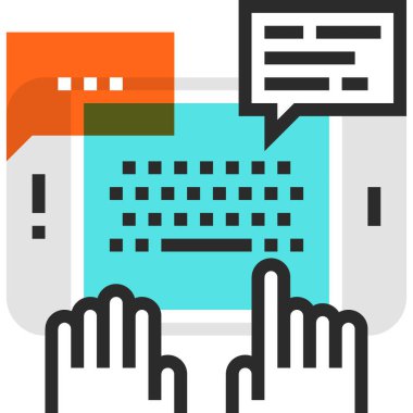 Modern düz vektör çizim simgesi tasarım konsepti. Mobil cihazlar için simge ve web grafik. Düz sembol, logo yaratıcı kavramı. Basit ve temiz düz piktogram