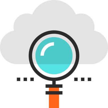 Çağdaş düz çizgi vektör çizim simgesi tasarım konsepti. Mobil cihazlar için simge ve web grafik. Düz çizgi sembolü, logo yaratıcı kavramı. Basit ve temiz düz çizgi piktogram