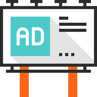 Çağdaş düz çizgi vektör çizim simgesi tasarım konsepti. Mobil cihazlar için simge ve web grafik. Düz çizgi sembolü, logo yaratıcı kavramı. Basit ve temiz düz çizgi piktogram