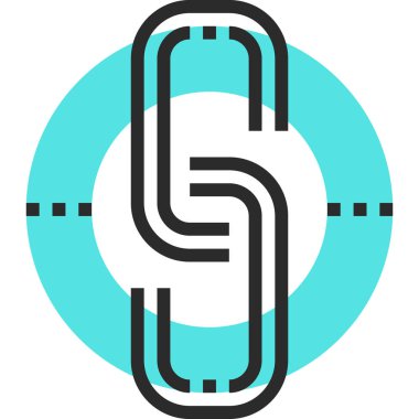 Çağdaş düz çizgi vektör çizim simgesi tasarım konsepti. Mobil cihazlar için simge ve web grafik. Düz çizgi sembolü, logo yaratıcı kavramı. Basit ve temiz düz çizgi piktogram