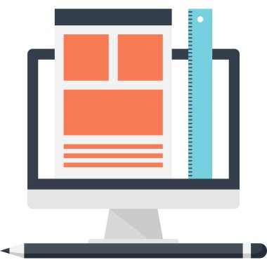 Web tasarım düz konsepti vektör çizim.