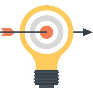 Vektör çizim tanımlayın hedef düz tasarım konsepti.