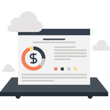 Vektör çizim platformu düz tasarım konsepti finansman.