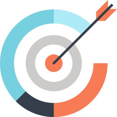 Düz tasarım konsepti hedefleme vektör çizim.