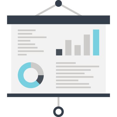 Vektör çizim rapor düz tasarım konsepti.