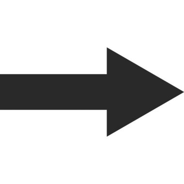 Basit düz ok simgesinin vektör illüstrasyonu