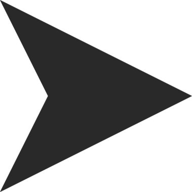 Basit düz ok simgesinin vektör illüstrasyonu