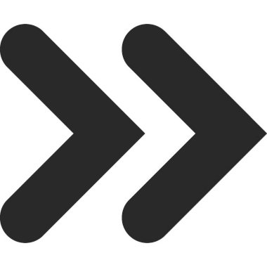 Basit düz ok simgesinin vektör illüstrasyonu