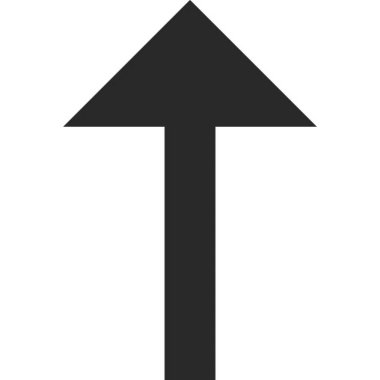 Basit düz ok simgesinin vektör illüstrasyonu