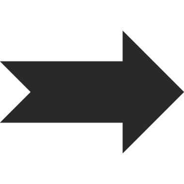 Basit düz ok simgesinin vektör illüstrasyonu