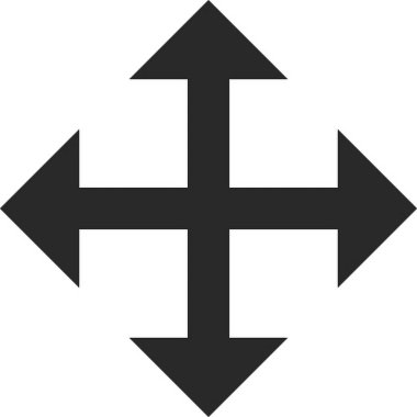 Basit düz ok simgesinin vektör illüstrasyonu