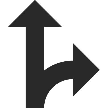 Basit düz ok simgesinin vektör illüstrasyonu