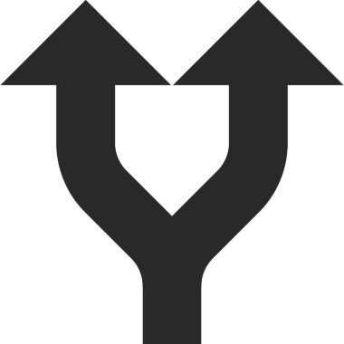 Basit düz ok simgesinin vektör illüstrasyonu