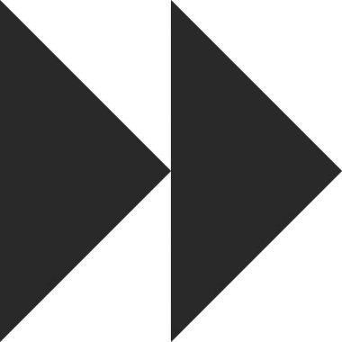 Basit düz ok simgesinin vektör illüstrasyonu