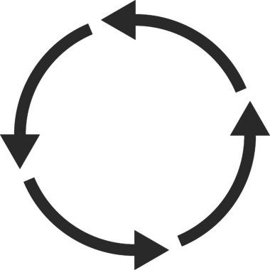 Basit düz ok simgesinin vektör illüstrasyonu