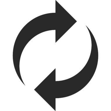 Basit düz ok simgesinin vektör illüstrasyonu