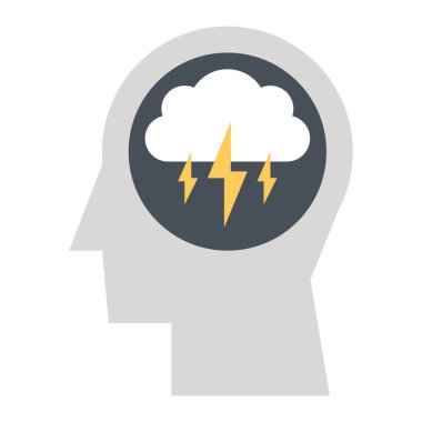 Beyin fırtınası simgesi kavramı soyut vektör çizim