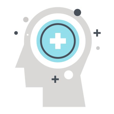 Ruh sağlığı simgesi kavramı soyut vektör çizim