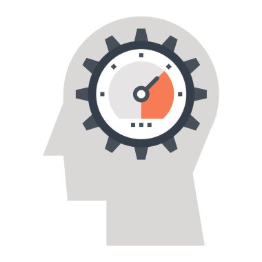 Hızlı düşünme simgesi kavramı soyut vektör çizim