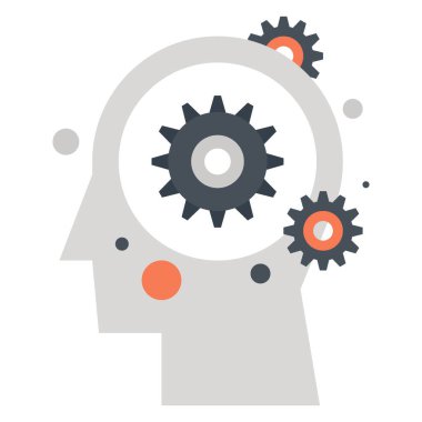 Beyin işlem simgesini kavramı soyut vektör çizim