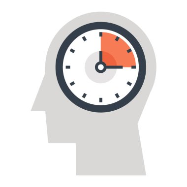 Zaman yönetimi simgesi kavramı soyut vektör çizim