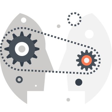 Kolektif zeka simgesi kavramı soyut vektör çizim