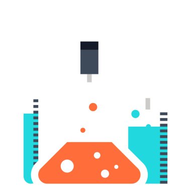 Kimya düz tasarım konsepti tasarlamak vektör çizim.