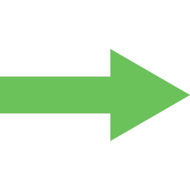 Basit düz ok simgesinin vektör illüstrasyonu