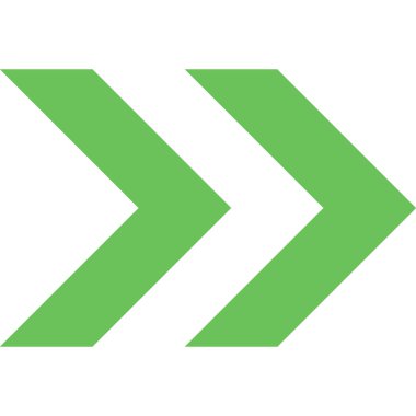 Basit düz ok simgesinin vektör illüstrasyonu