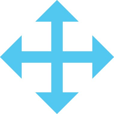 Basit düz ok simgesinin vektör illüstrasyonu