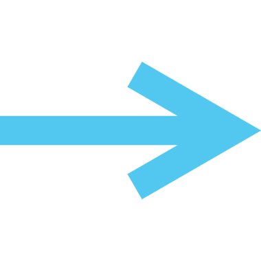 Basit düz ok simgesinin vektör illüstrasyonu