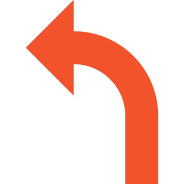 Basit düz ok simgesinin vektör illüstrasyonu