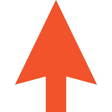 Basit düz ok simgesinin vektör illüstrasyonu