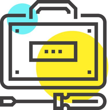 Modern spot çizgisi vektör illüstrasyon ikonu tasarımı konsepti. Mobil ve web grafikleri için simge. Düz çizgi sembolü, logo yaratıcı konsept. Basit ve temiz düz çizgi piktogramı