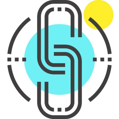 Modern spot çizgisi vektör illüstrasyon ikonu tasarımı konsepti. Mobil ve web grafikleri için simge. Düz çizgi sembolü, logo yaratıcı konsept. Basit ve temiz düz çizgi piktogramı