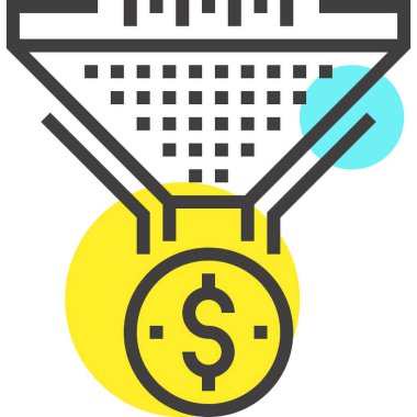 Modern spot çizgisi vektör illüstrasyon ikonu tasarımı konsepti. Mobil ve web grafikleri için simge. Düz çizgi sembolü, logo yaratıcı konsept. Basit ve temiz düz çizgi piktogramı