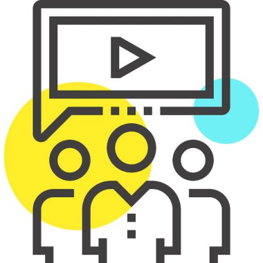 Modern spot çizgisi vektör illüstrasyon ikonu tasarımı konsepti. Mobil ve web grafikleri için simge. Düz çizgi sembolü, logo yaratıcı konsept. Basit ve temiz düz çizgi piktogramı