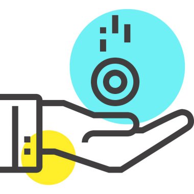 Modern spot çizgisi vektör illüstrasyon ikonu tasarımı konsepti. Mobil ve web grafikleri için simge. Düz çizgi sembolü, logo yaratıcı konsept. Basit ve temiz düz çizgi piktogramı