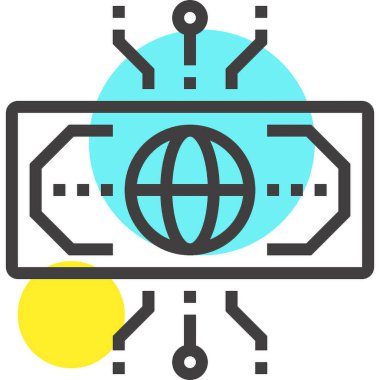 Modern spot çizgisi vektör illüstrasyon ikonu tasarımı konsepti. Mobil ve web grafikleri için simge. Düz çizgi sembolü, logo yaratıcı konsept. Basit ve temiz düz çizgi piktogramı