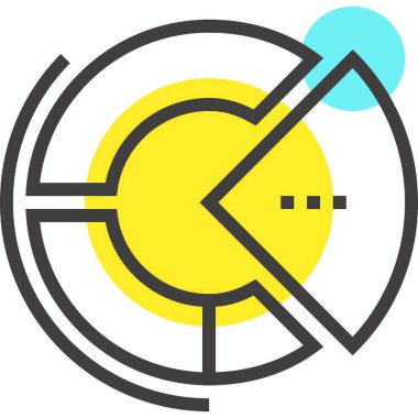 Modern spot çizgisi vektör illüstrasyon ikonu tasarımı konsepti. Mobil ve web grafikleri için simge. Düz çizgi sembolü, logo yaratıcı konsept. Basit ve temiz düz çizgi piktogramı