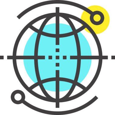 Modern spot çizgisi vektör illüstrasyon ikonu tasarımı konsepti. Mobil ve web grafikleri için simge. Düz çizgi sembolü, logo yaratıcı konsept. Basit ve temiz düz çizgi piktogramı